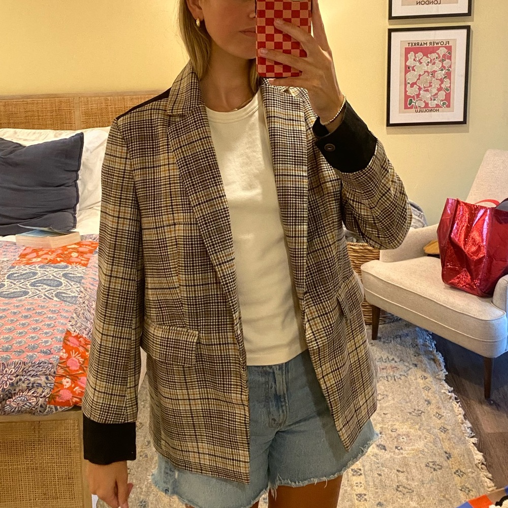 Ella Moss Blazer with Denim Back and Cuff